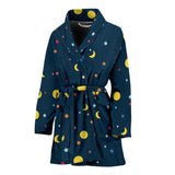 Moon Star Pattern Women Bathrobe