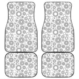 Gear Pattern Print Design 03 Front and Back Car Mats