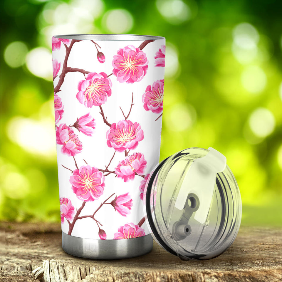 Pink Sakura Pattern Tumbler