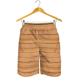 Wood Printed Pattern Print Design 04 Men Shorts