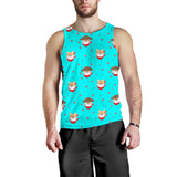 Shiba Inu Japanese Hat Pattern Men Tank Top