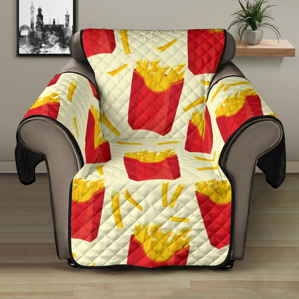 French Fries Pattern Theme Recliner Cover Protector