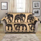 Elephant Pattern Ethnic Motifs Loveseat Couch Cover Protector