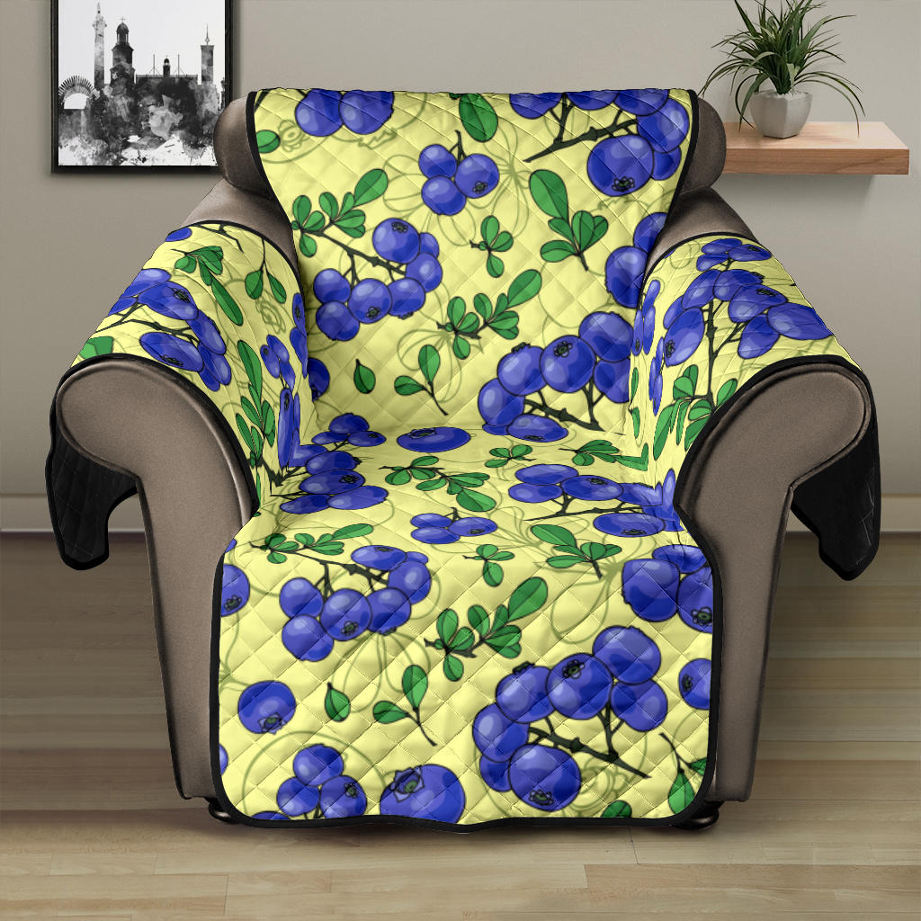 Blueberry Leaves Pattern Recliner Cover Protector