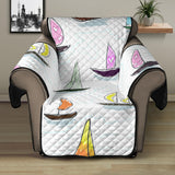 Cute Sailboat Pattern Recliner Cover Protector