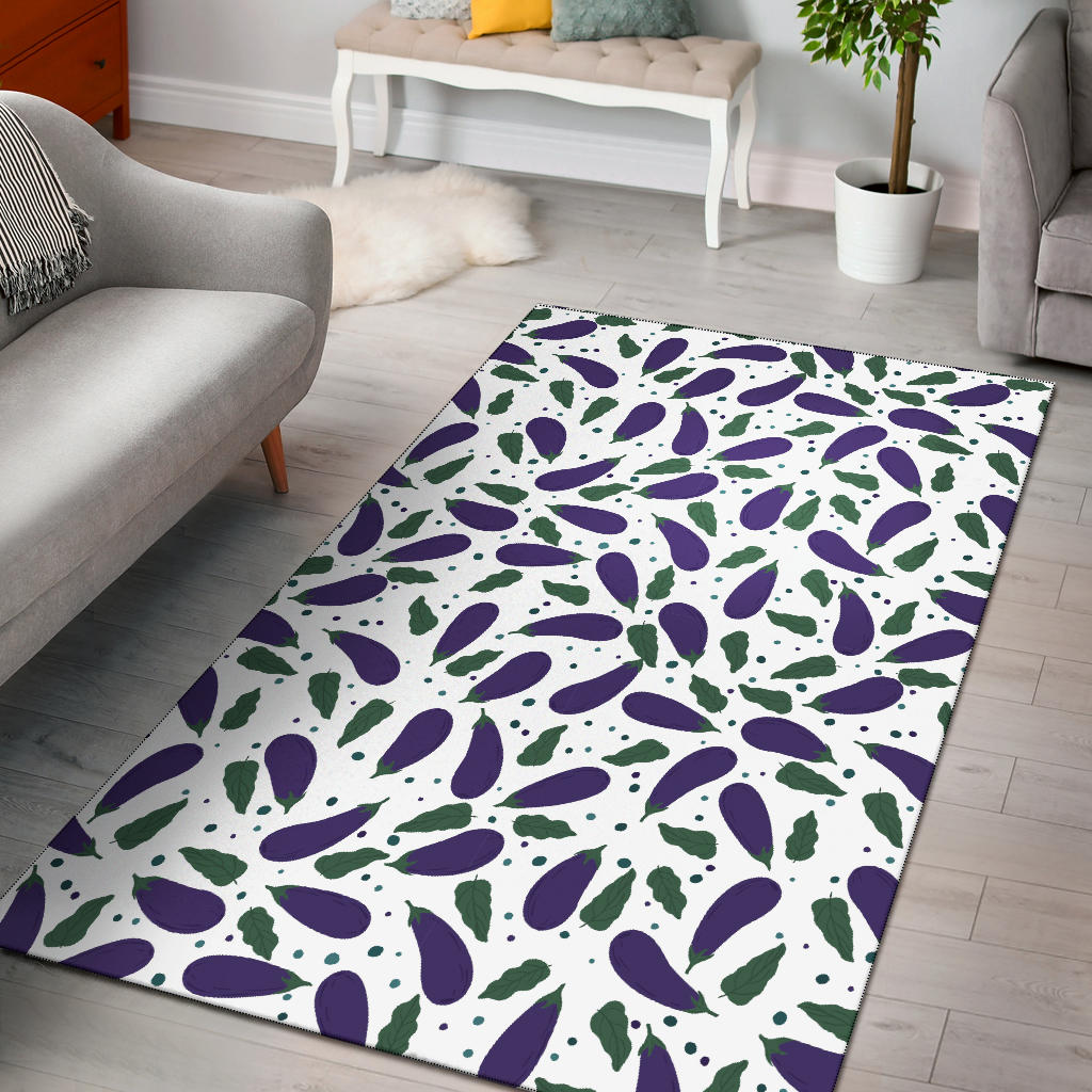 Eggplant Pattern Print Design 05 Area Rug