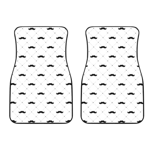 Mustache Beard Pattern Print Design 04 Front Car Mats