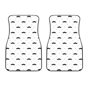 Mustache Beard Pattern Print Design 04 Front Car Mats