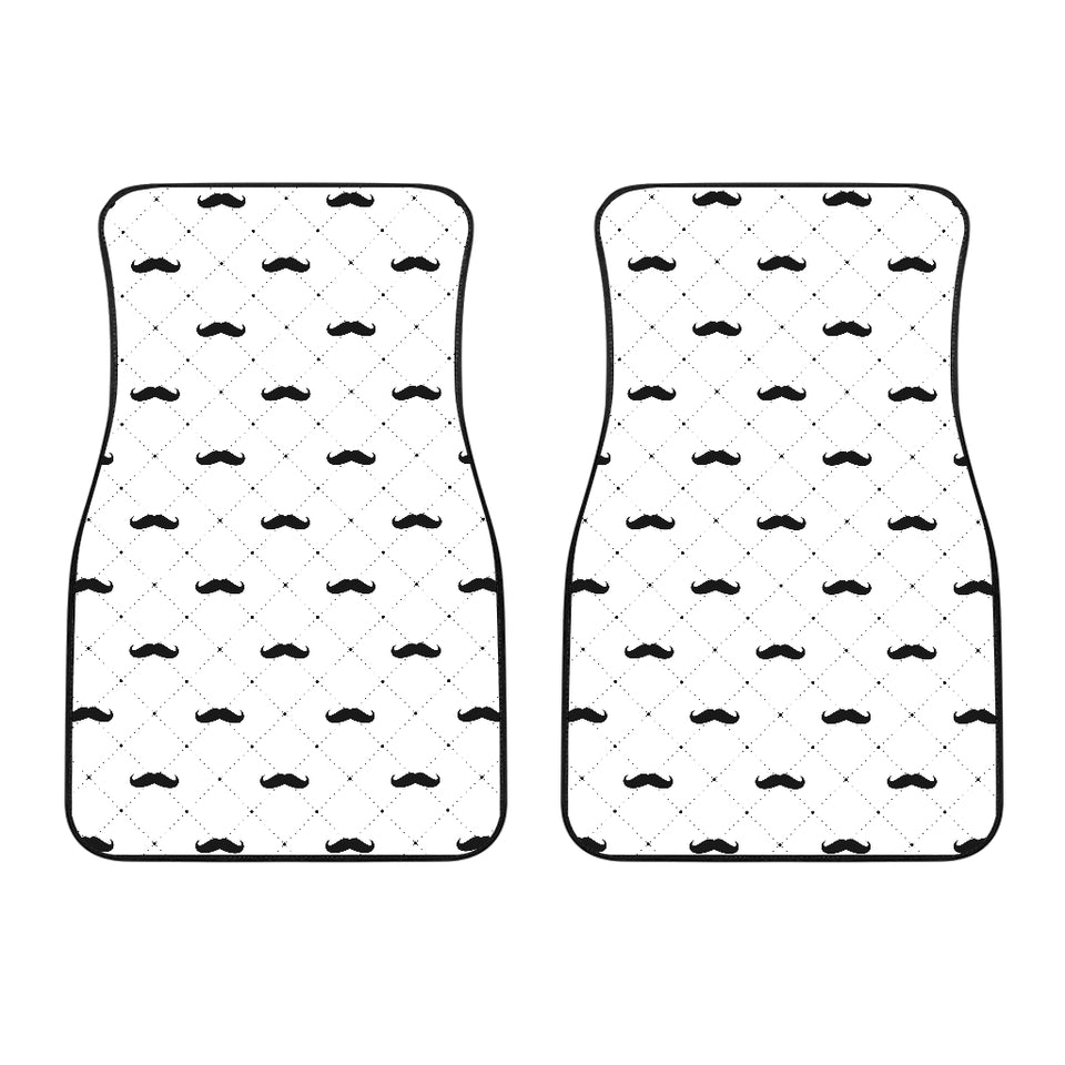 Mustache Beard Pattern Print Design 04 Front Car Mats