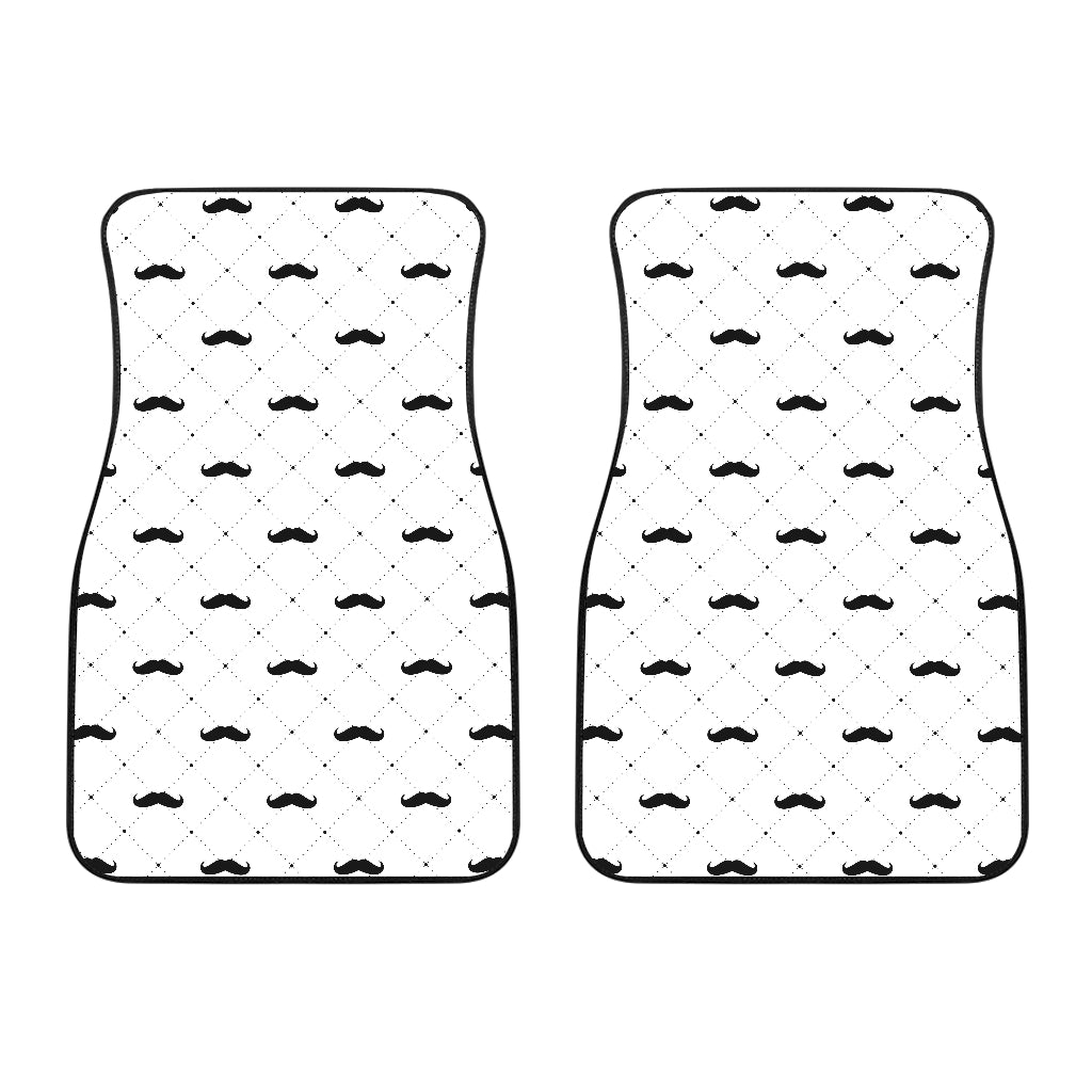 Mustache Beard Pattern Print Design 04 Front Car Mats