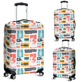 Guitar Pattern Background Luggage Covers