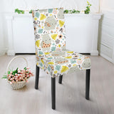 Hippopotamus Pattern Print Design 05 Dining Chair Slipcover