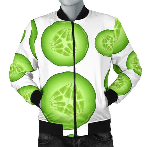 Sliced Cucumber Pattern Men Bomber Jacket