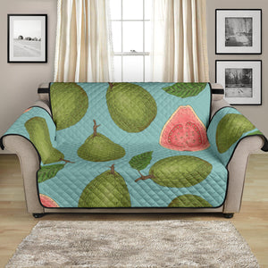 Guava Pattern Green Background Loveseat Couch Cover Protector