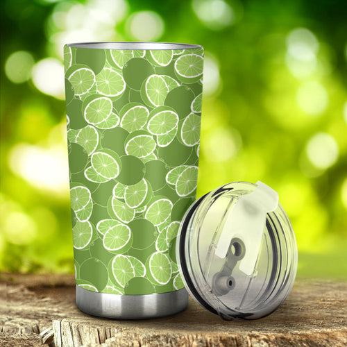 Lime Pattern Background Tumbler