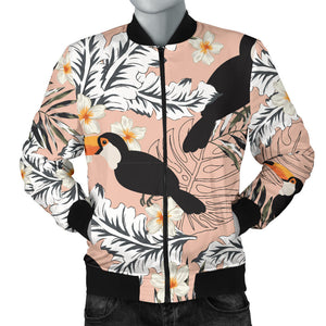 Toucan Theme Pattern Men Bomber Jacket