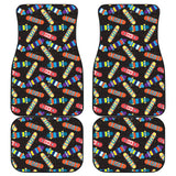 Skate Board Pattern Print Design 02 Front and Back Car Mats