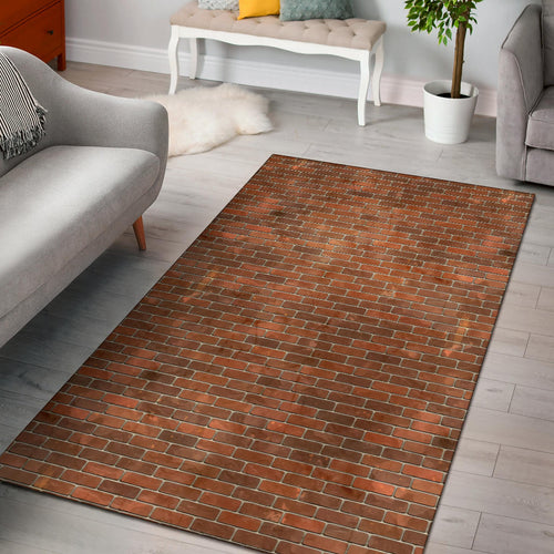 Brick Printed Pattern Print Design 04 Area Rug