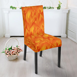 Red Flame Fire Pattern Dining Chair Slipcover