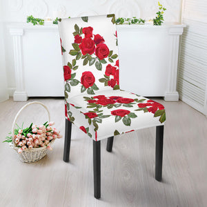 Rose Pattern Print Design 05 Dining Chair Slipcover