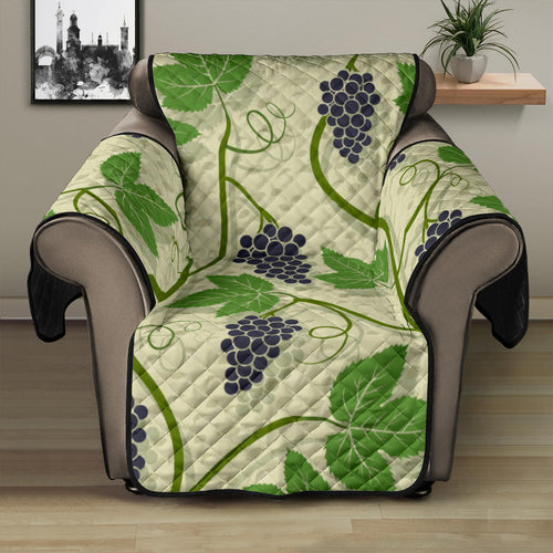 Grape Leaves Pattern Recliner Cover Protector