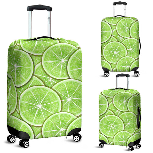 Sliced Lime Pattern Luggage Covers