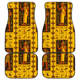 Egypt Hieroglyphics Pattern Print Design 01 Front and Back Car Mats