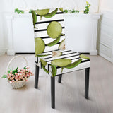 Guava Pattern Stripe background Dining Chair Slipcover