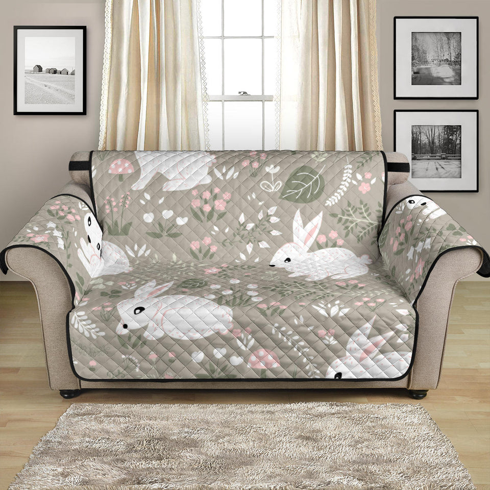 Cute Rabbit Pattern Loveseat Couch Cover Protector