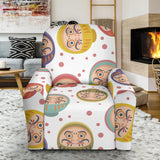 Daruma Dot Pattern Recliner Chair Slipcover