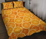 Sliced Orange Pattern Quilt Bed Set