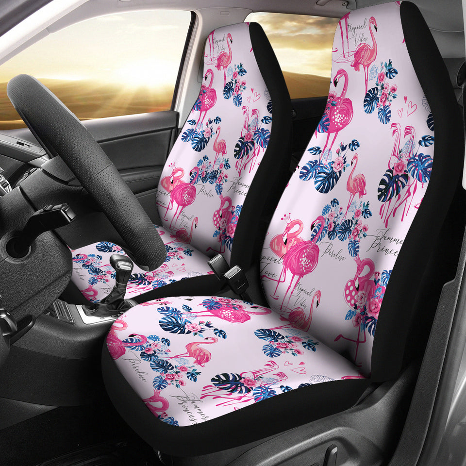 Flamingo Pink Pattern Universal Fit Car Seat Covers