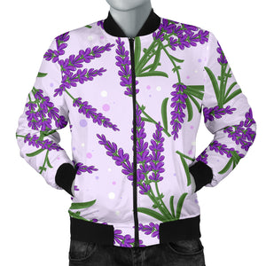 Lavender Pattern Men Bomber Jacket