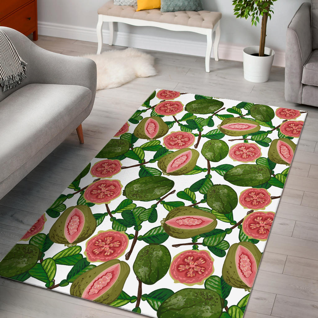 Guava Leaves Pattern Area Rug