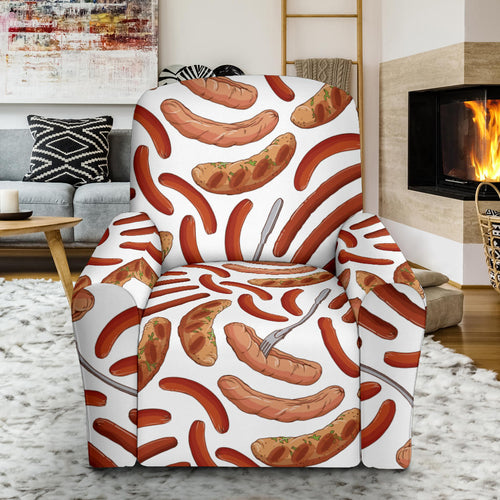 Sausage Pattern Print Design 05 Recliner Chair Slipcover