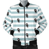 Ninja Pattern Stripe Background Men Bomber Jacket