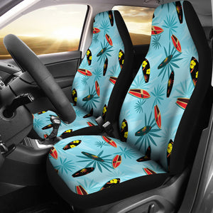 Surfboard Pattern Print Design 03 Universal Fit Car Seat Covers