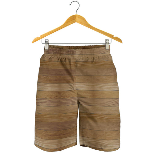 Wood Printed Pattern Print Design 02 Men Shorts