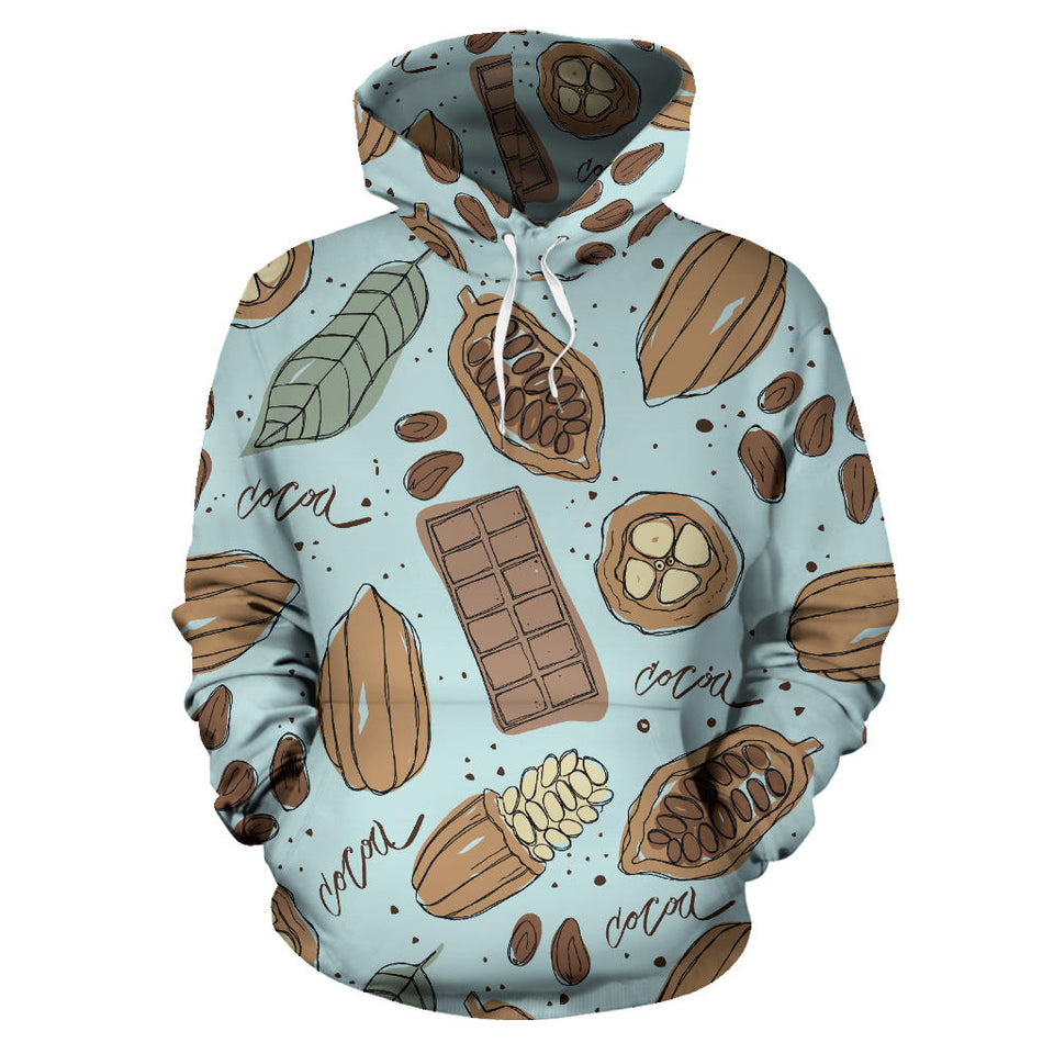 Hand Drawn Cocoa Pattern Men Women Pullover Hoodie