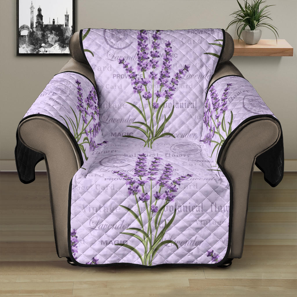 Lavender Pattern Background Recliner Cover Protector