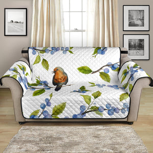 Blueberry Bird Pattern Loveseat Couch Cover Protector