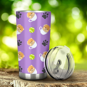 Pomeranian in Cup Pattern Tumbler