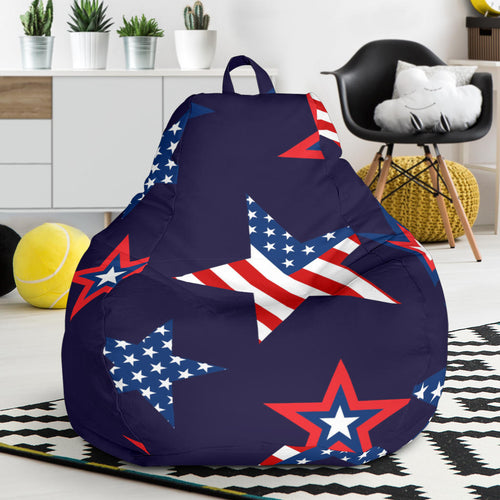 USA Star Pattern Theme Bean Bag Cover