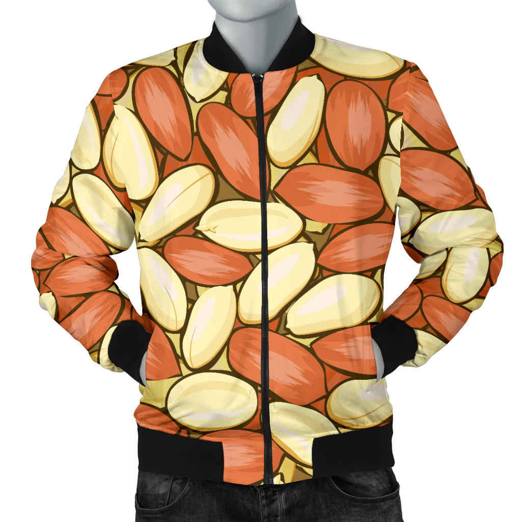 Peanut Pattern Background Men Bomber Jacket