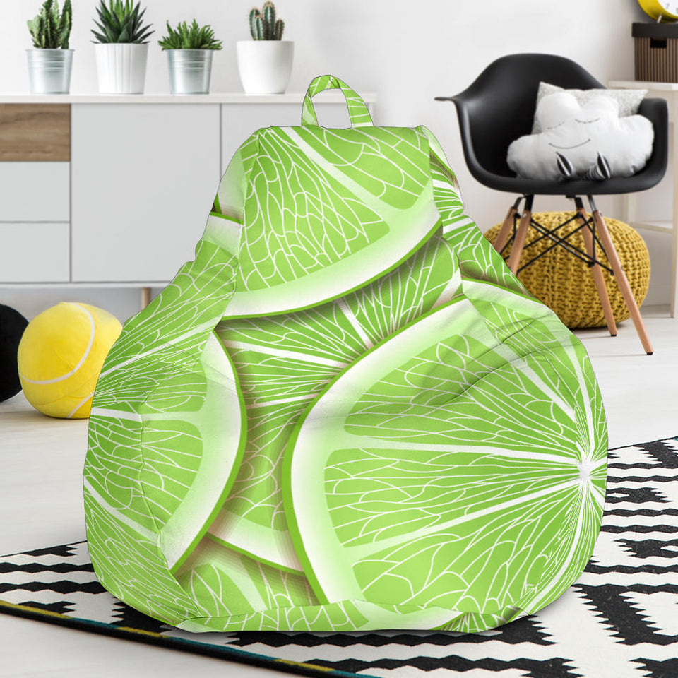 Sliced Lime Pattern Bean Bag Cover