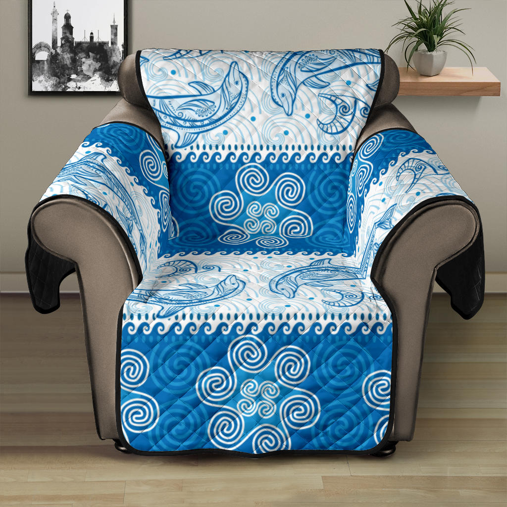 Dolphin Tribal Pattern Recliner Cover Protector