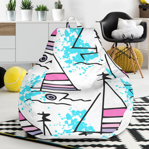 Sailboat Pattern Bean Bag Cover