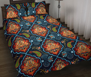 Indian Traditional Pattern Quilt Bed Set