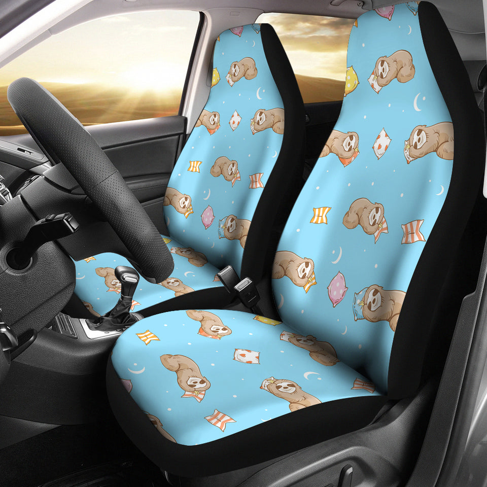 Sleep Sloth Pattern Universal Fit Car Seat Covers