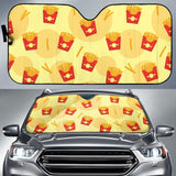 French Fries Pattern Background Car Sun Shade